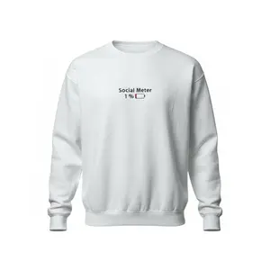 Social Meter 1% Embroidered Sweatshirt Casual unisex sweatshirt