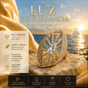 Elegance Glow Ring — Premium Gold Zirconia