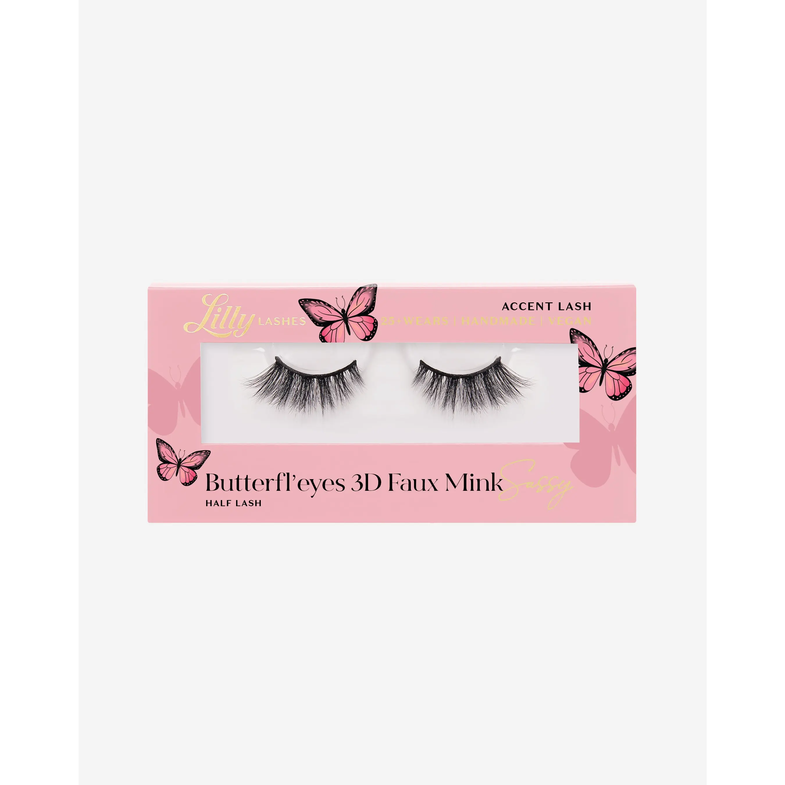 Sassy Half False Lash Full Volume + Medium Length Eyelashes Makeup