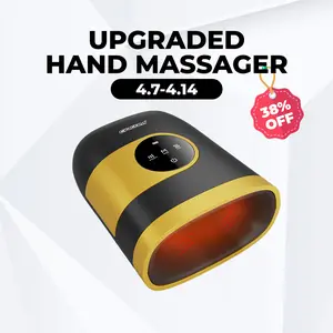 [Plus Model] CINCOM New Hand Massager, Cordless Finger Soother with Gentle Warmth, Customizable Comfort Settings, Easy-to-Read Display, Rechargeable, Perfect for Relaxation, Ideal Gift for Loved Ones