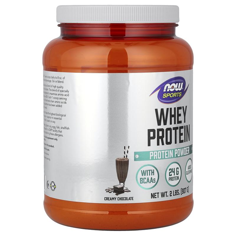 NOW Foods Sports, Whey Protein Powder, Creamy Chocolate, 2 lbs (907 g)