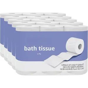 2-Ply Soft Toilet Paper – 6 Rolls (1 Pack of 6, Equivalent to 37 Regular Rolls), Packaging May Vary Kitchen Sheets