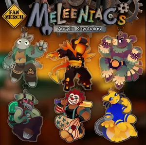 Meleeniacs - Keychains: Garbo, Matador, Diablo, Mari-Anna, Boggles, Stocky, Meleeniacs Charm, Roblox Keychain, Meleeniacs Keychain Perfect Gift For Bag, Key