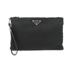 Pre-owned PRADA Nylon Small Leather Goods Tessuto Saffiano pouch