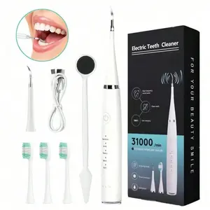 USB Rechargeable Electric Dental Cleaner Tool Kit with 5 Cleaning Modes, Gentle Oral Care Device, Ideal Holiday Gift for Whole Family & Friends