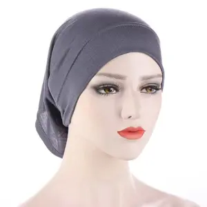 Gray Cotton Jersey Hijab Undercap - Comfortable Fit for Everyday Wear