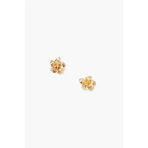 Gold Hibiscus Stud Earrings
