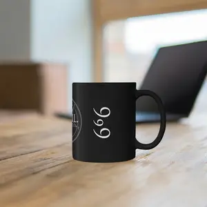 Devil Pentagram 666  Black Coffee Mug for Coffee Lovers Gift for Fathers Day Gift for him or Mothers Day Gift for Her