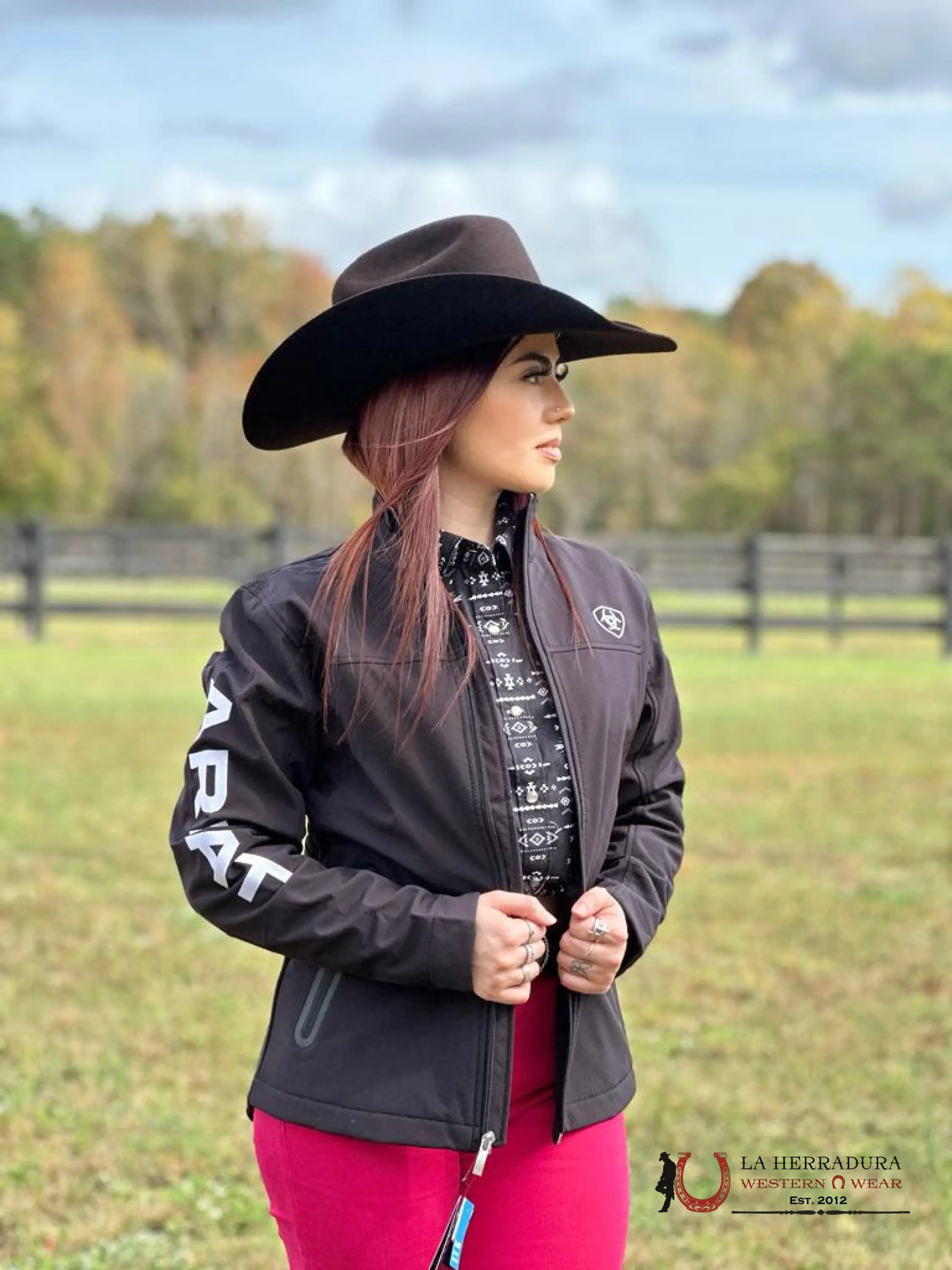 ARIAT WOMEN JACKET TEAM SOFT-SHELL BLACK 10019206