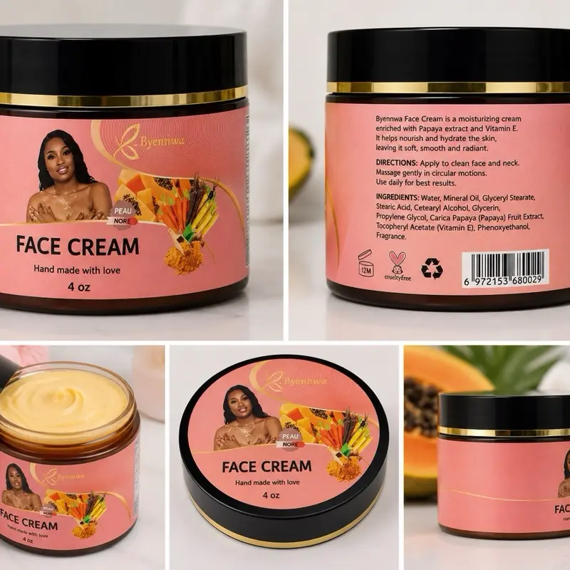 Byennwa  Face Cream - 4 oz Natural Nerve-Relief Balm, Smooth Moisturizer for Skin Care, Cosmetics Lotion