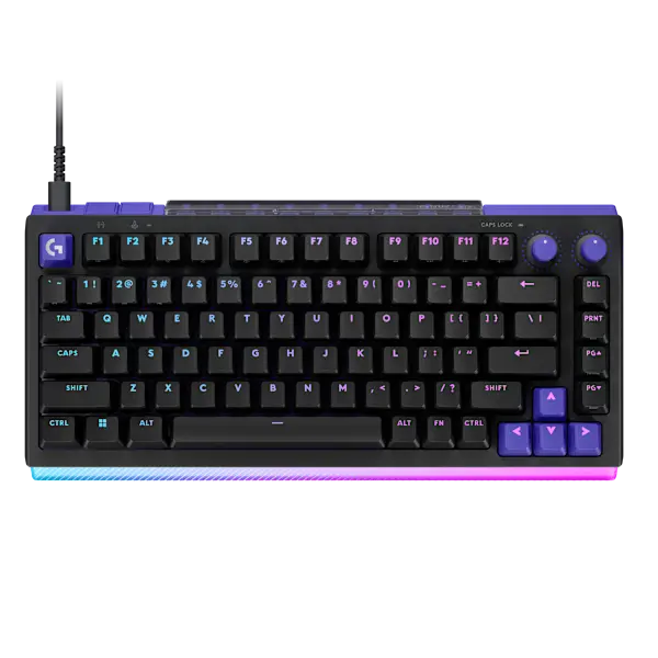 Logitech G512 X 75 DUAL SWAP, Hot-Swappable TMR Analog / Mechanical Gaming Keyboard, 8K Polling Rate, Custom Actuation 0.1 - 4.0 mm, RAPID TRIGGER, LIGHTSYNC RGB, Wired, PC, Mac