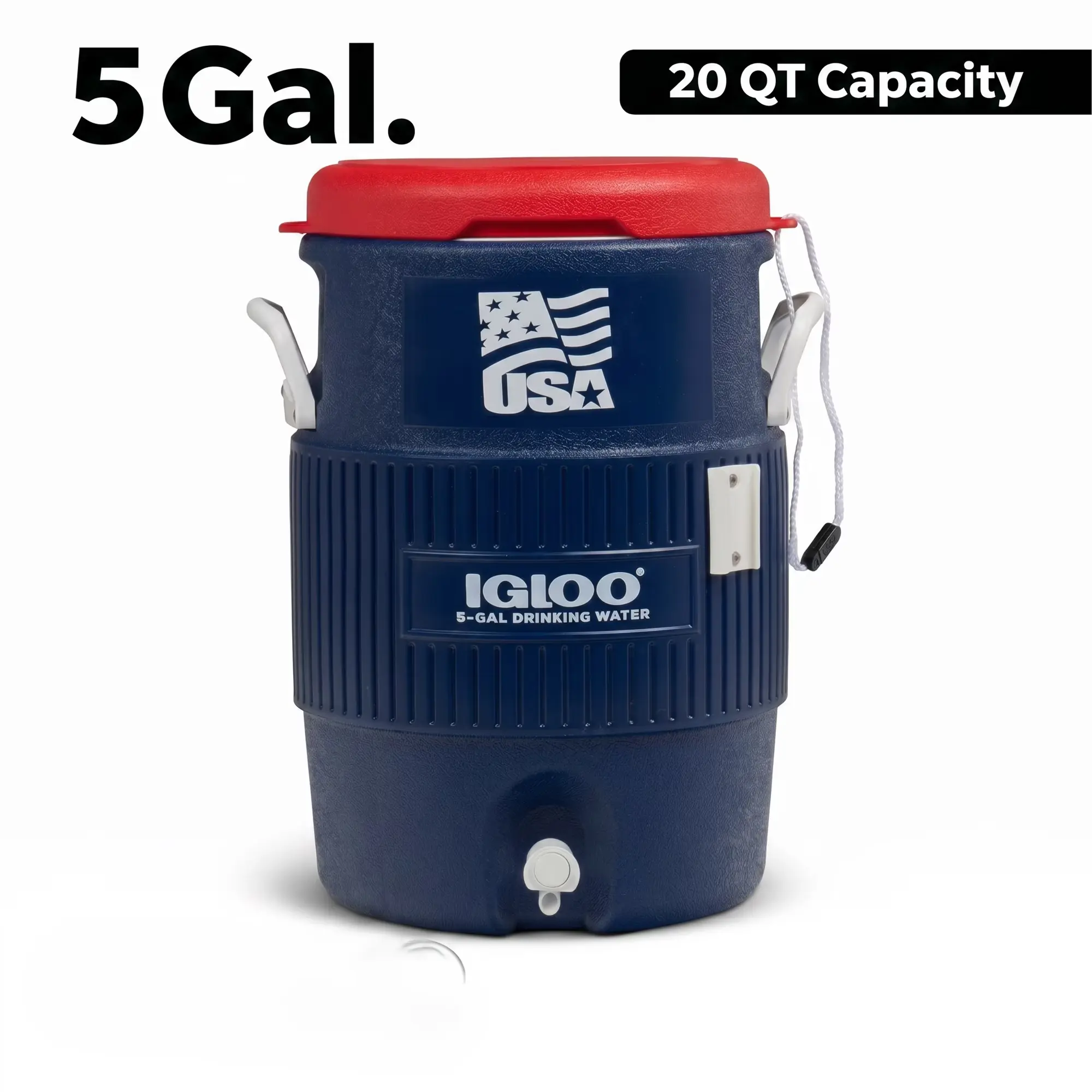 5-Gallon Heavy-Duty Beverage Cooler Jug with Spigot, Insulated Drink Dispenser