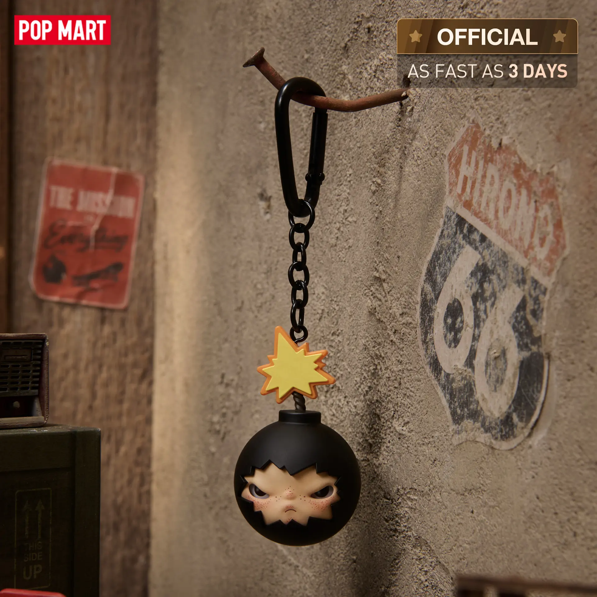POP MART Hirono × The Hundreds Pendant, Bag Charm, Keychain POP MART Hirono × The Hundreds Pendant, Bag Charm, Keychain