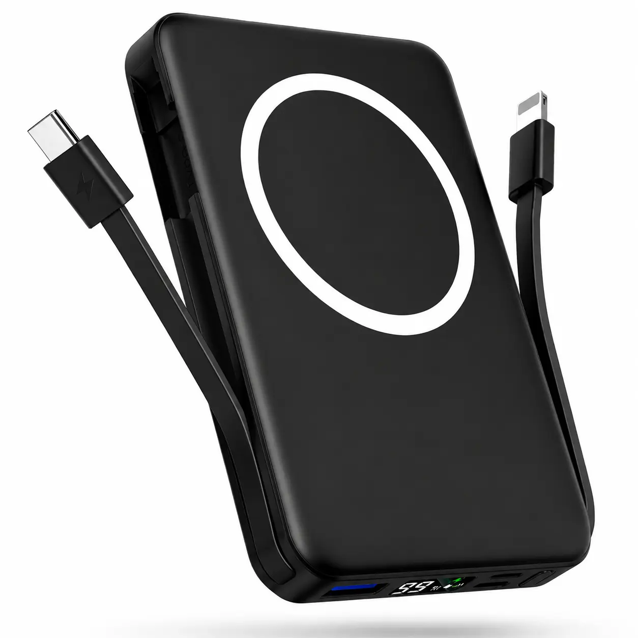 10000mAh MagSafe Magnetic Mobile Wireless Charger - 22.5W PD Fast Charging USB-C Battery Power Bank with LED Display, Stand for iPhone 17/16/15/14/13/12 & Android Smartphones (5000-10000mAh),back to school