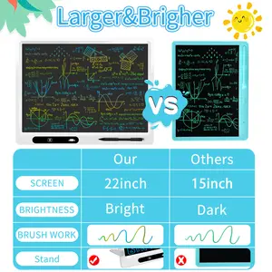 18” & 22” Canvas LCD Writing Tablets – Large Educational Drawing Boards with 2 Stylus Pens – Birthday & Christmas Gifts for Kids