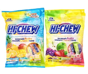Hi-Chew Assorted Combo Pack: 2 Flavors - Tropical & Original, Fruity Chewy Candy Delight, 3.5-oz Bonbon Snack Sweet Strawberry, Orange, Pineapple, Mango, Grape, Green Apple, Pinya