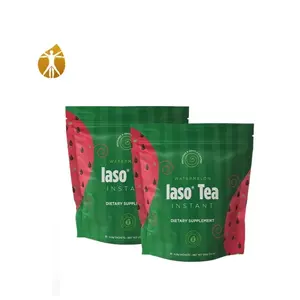 Iaso Watermelon Instant Tea 2 Bags 25 Sachets - Caffeine Free Instant Tea for Digestion Support and Refreshing Taste
