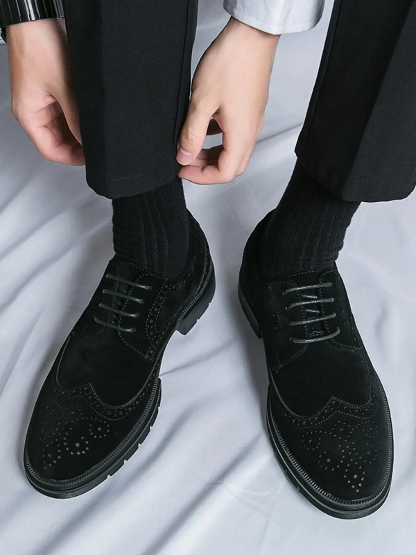 Men's Business Style Solid Color Lace Up Dress Shoes Formal Shoes, Office Work Footwear, Fashionable Shoes for Work Office, Lightweight Breathable Comfortable Shoes for Daily Wear
