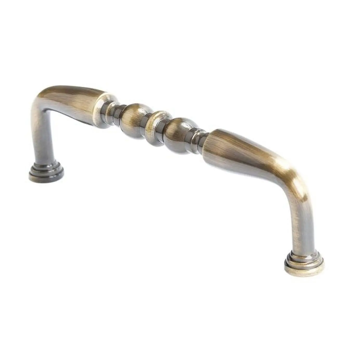 Berenson 4998-302-P 4 in. Newport Brass Spindle Single Pull - Antique English Classic Door Handle for Traditional Home Design, Fits 1 3/8 in. Doors