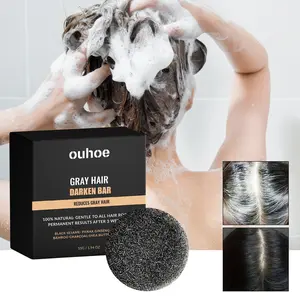OUHOE Black Hair Soap, Repair Black Hair Massage Moisturizing Hair Cleansing Soap Conditioner Haircare men 13 1 shampoo original derma roller beard growth minoxidil men just for men mustache Foam Restore Cleanser Moisturizer Moisture Hydrating Hydrate
