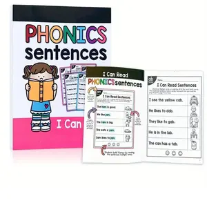 Pre-K English Reading Practice Book, 102 Pages, Early Education Storybook Toy, Develops Reading Skills, Fun Learning Activity