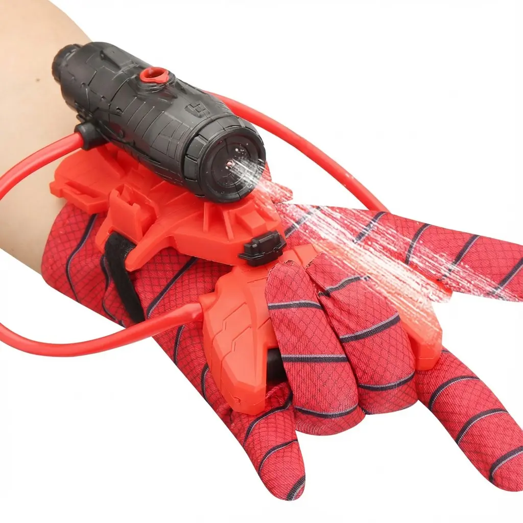 Summer Water Gun Set, Multiplayer Superhero Water Guns with Gloves, Lightweight Wrist Press Water Gun, Pool Beach Outdoor Fun Toy, Interactive Water Play, Beach Outing, Pool Day