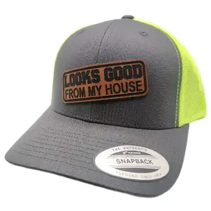Looks Good From My House - Funny Blue Collar Themed Trucker Patch Hat