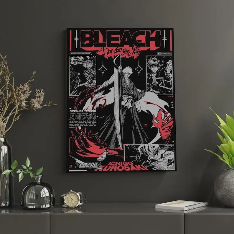 Ichigo Kurosaki Bleach Anime Poster Manga Art Print