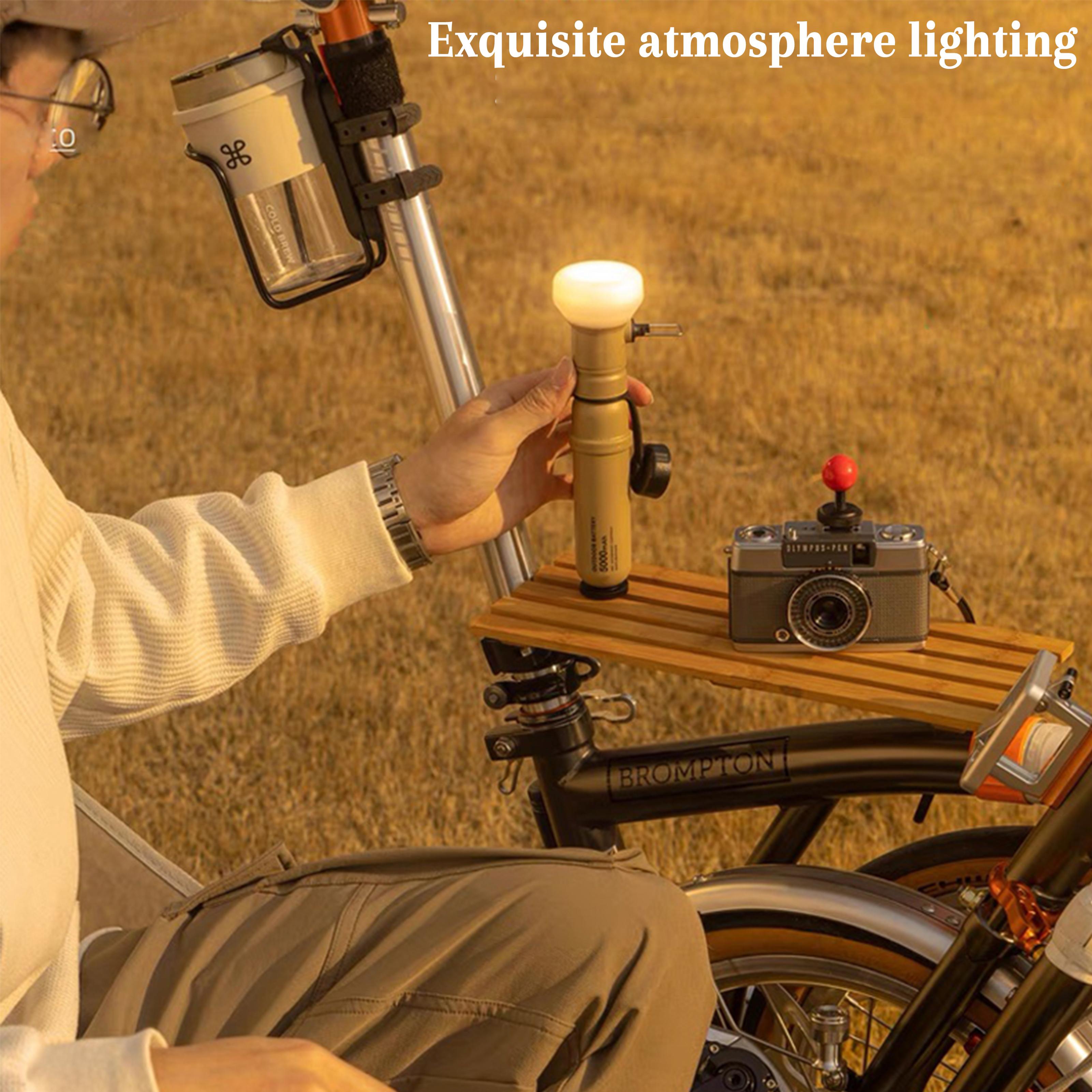 XTAUTO Camping Light Telescopic, Collapsible Magnetic Camping Lantern with 12000mAh Battery, Telescoping IPX6/IPX7 Waterproof Flashlights, Camping Lamp for Emergency, Camping, Hiking