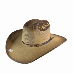 La Sierra Western Sombrero /Vaquero Sombrero /Breathable Mesh Crown (Brown or Black)Side Logo