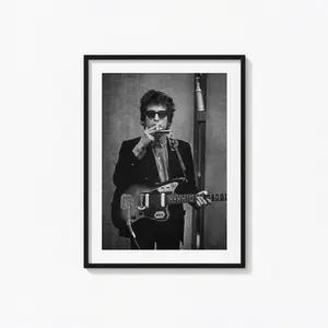 Global Bob Dylan Wall Art Poster Unframed - Black And White Photography Prints And Album Cover Home Decor Options