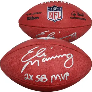 Eli Manning New York Giants Autographed Duke Full Color Football with "2x SB MVP" Inscription - Fanatics Authentic Certified