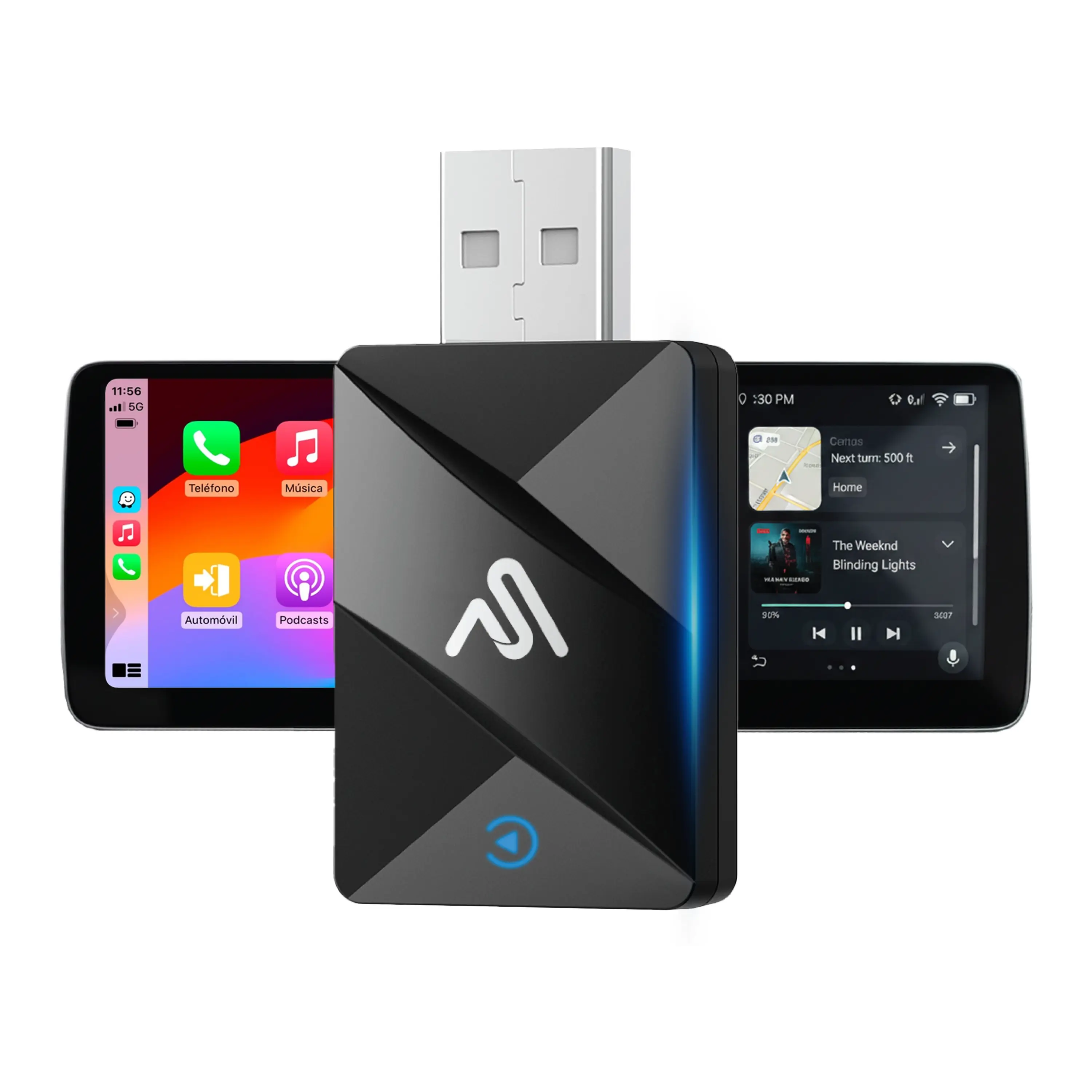 AutoSky Wireless CarPlay & Android Auto Adapter – Convert Wired to Wireless, Plug & Play, Auto Connect