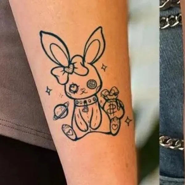 Semi-Permanent Tattoo -Lasting 1-2 Weeks trap bunny tattoo