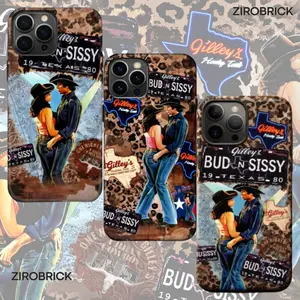 Gilley’s Bud N Sissy Phone Case – Texas Honky Tonk Cowboy Couple Vintage Western Phone Cover for iPhone 17, 16, 15, 14, 13, 12, 11, X