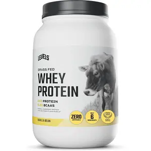 Grass Fed Whey Protein Powder - Vanilla Bean Flavor - 24g Protein Per Serving - No Artificial Ingredients - 2lb