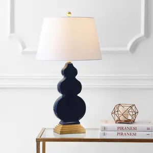 JONATHAN Y Carter Ceramic/Resin LED Table Lamp , for bedroom, living room, foyer, hallways, dining room, dorms