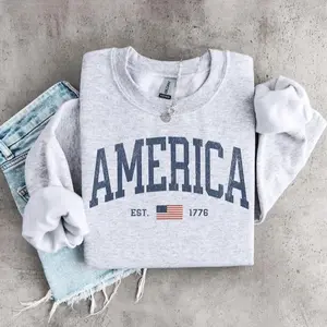 America Sweatshirt, Patriotic USA Graphic Crewneck, USA 250th Anniversary Shirt, 4th of July Pullover
