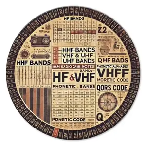 1PC 2D Retro Ham Radio Metal Sign – Vintage Morse Code Decor for Amateur Radio Lovers (Home/Bar/Room)