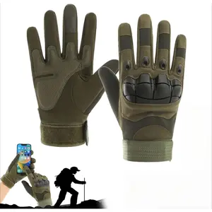 Tactical Full Finger Gloves - Soft Knuckle Protection, Touchscreen Non-Slip Breathable, For Outdoor Sports Motorcycle Riding Training Hunting, Men Women Work Gloves