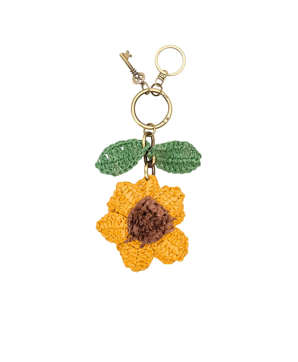 Raffia Sunflower Bag Charm Raffia Sunflower Bag Charm