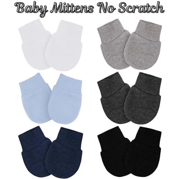 Unisex Soft Cotton Baby Mittens - Anti-Scratch Protective Glove for Newborns 0-6 Months, Essential Infant Accessory & Easter Gift