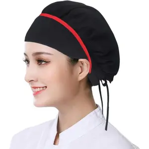 Chef Hats Adjustable & Reusable Kitchen Cooking Chef Caps Food Service Hair Nets Breathable Mesh Work Hat