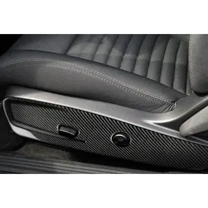 2pcs Carbon Fiber Seat Side Panel Overlay for Dodge Challenger 2015-2023