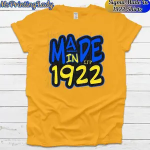 Sigma Made In 1922 Unisex Shirts-Sigma Gamma Rho-Pretty Poodles Unisex Shirts