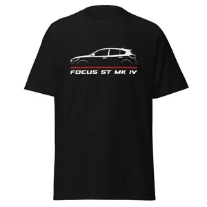 Premium T-Shirt For Focus ST Mk IV 2015-2018 Car Enthusiast Grandpa Dad Son Birthday Gift Men's Tee Classic Cotton