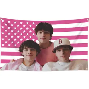 Triplets Flag 3X5 Feet Sturniolo Funny Tapestry with 4 Brass Grommets,for Gifts Souvenirs Bedroom College Dorm Room Concert Bar Decorations wood flag Banners Wooden