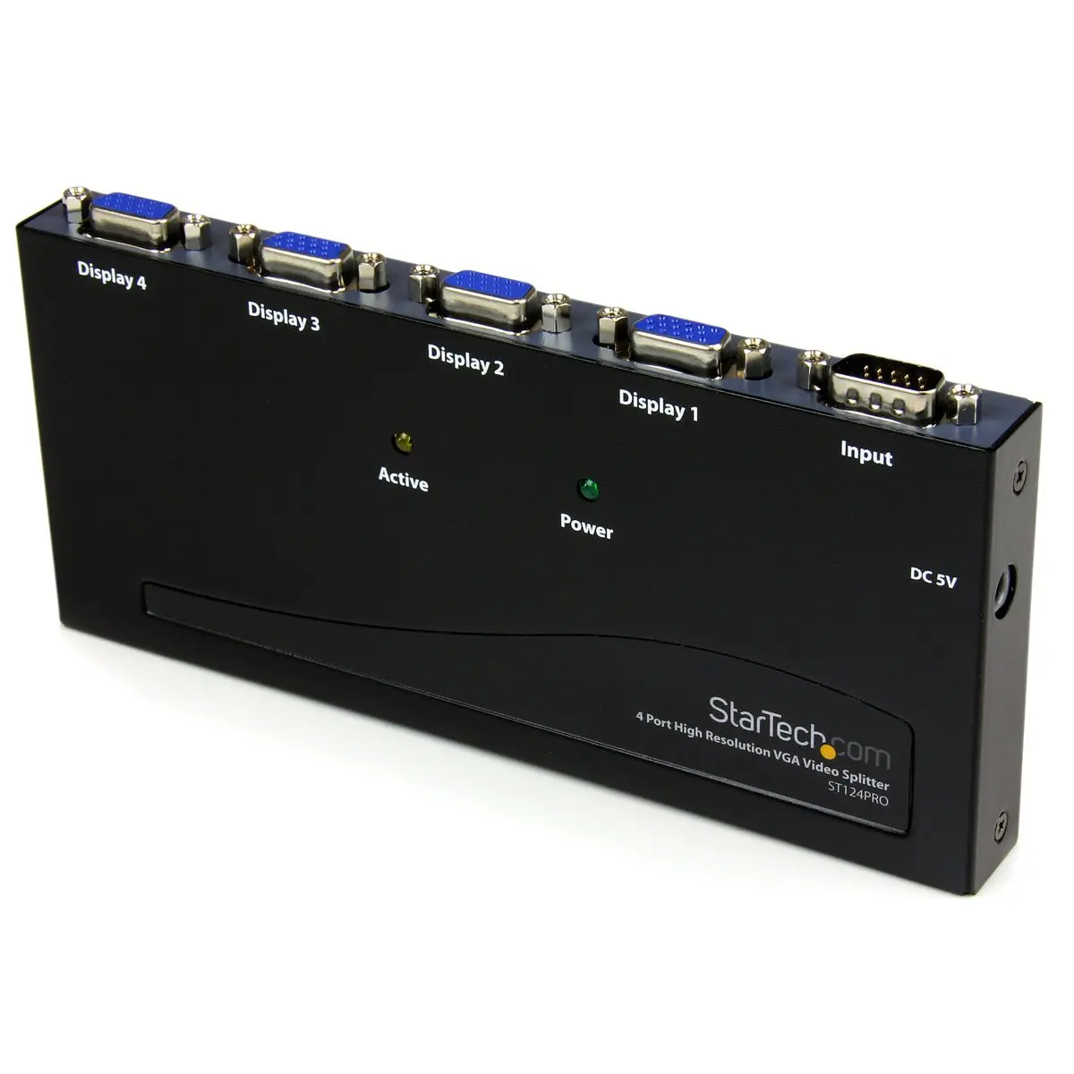 StarTech 4-Port High-Resolution VGA Video Splitter for Multiple Screens, Compatible with VGA Displays