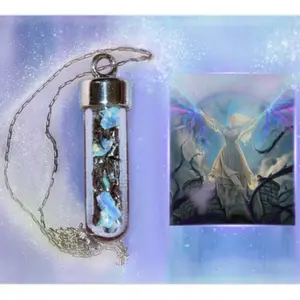 Older than the sun & rarer than diamonds: Authentic Gibeon Meteorite necklace & Magic Blue Lake Opals with Sterling Silver cap for Beauty & Brilliance Beyond the Cosmos.