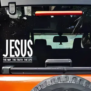 Jesus,The Whay ,The  Truth ,The Life Car Decal Sticker - Premium Vinyl - 6x6 Inches - Vehicle Exterior Decoration - Made in USA